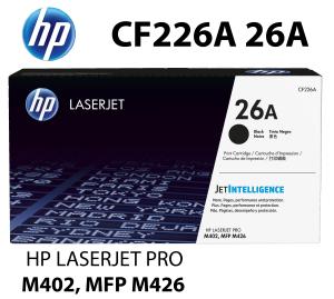 CF226A 26A HP CARTUCCIA TONER NERO alta qualità copertura 3100 pagine  stampanti: HP LASERJET Pro M400 M402d M402dn M402dw M402n MFP M420 M426dn M426dw M426fdn M426fdw M426fw M426n