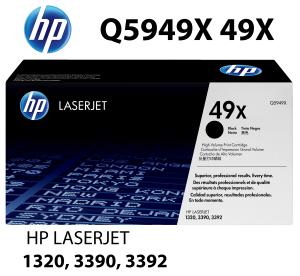 Q5949X HP CARTUCCIA TONER NERO alta qualità copertura 6000 pagine compatibile stampanti: HP LASERJET 1160 1320 1320 N NW TN 3390 3392 AIO