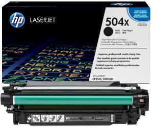 HP CE250X 504X Toner Nero 10500 pagine  stampanti: HP Color LaserJet CP3525 n dn x CM3530 mfp cm fs