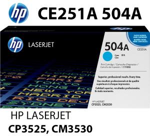 NUOVO HP CE251A 504A Toner Ciano 7000 pagine compatibile stampanti: HP Color LaserJet CP3525 n dn x CM3530 mfp cm fs