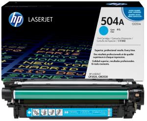 HP CE251A 504A Toner Ciano 7000 pagine  stampanti: HP Color LaserJet CP3525 n dn x CM3530 mfp cm fs