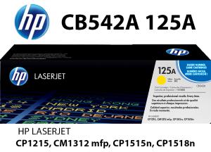 NUOVO HP CB542A 125A Toner Giallo 1.400 pagine compatibile stampanti: HP Color LaserJet CM1312 CM1312nfi CP1210 CP1215 CP1217 CP1510 CP1514n CP1515n CP1518 CP1518ni