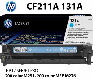 PZ 1 da 1.800 pagine NUOVO HP CF211A 131A CARTUCCIA TONER CIANO C alta qualità compatibile stampanti e multifunzione: HP LaserJet Pro 200 color M251n M251nw M276n M276nw