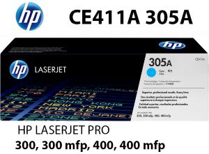 HP CE411A 305A Toner Ciano 2.600 pagine  stampanti: HP Laserjet Pro 300/400 color M351a M451 dn dw nw MPF M375 nw M475 dn dw