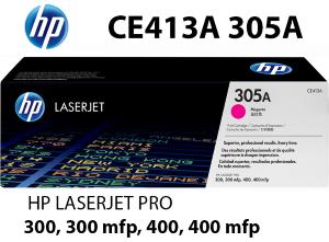 HP CE413A 305A Toner Magenta 2.600 pagine  stampanti: HP Laserjet Pro 300/400 color M351a M451 dn dw nw MPF M375 nw M475 dn dw