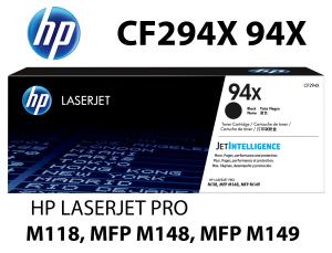 CF294X 94X HP CARTUCCIA TONER NERO alta qualità copertura 2800 pagine compatibile stampanti: HP LaserJet Pro M118dw M148dw M148fdw