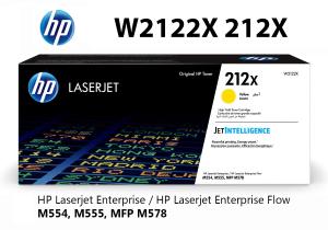 NUOVO HP W2122X 212X Toner Giallo 10.000 pagine compatibile stampanti: HP Color LaserJet Enterprise M554dn M555dn M555x MFP M578dn MFP M578f Flow MFP M578c