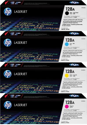 HP 128A SET 4 TONER CE320A CE321A CE322A CE323A K 2000 C Y M 1300 pagine  stampanti: HP LaserJet Pro CM1415 fn fw CP1525 n nw CM1410
