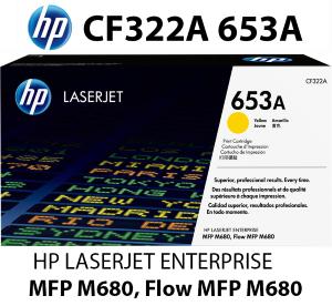 CF322A 653A HP Toner Giallo 16500 pagine compatibile stampanti: HP Color LaserJet Enterprise Flow MFP M680 dn f z