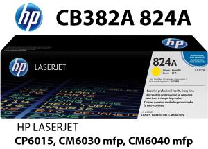 CB382A 824A Toner Giallo 21000 pagine ORIGINALE stampanti: HP Color LaserJet CP6015 dn n xh CM6030 f CM6040 mfp