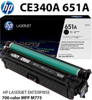 CE340A 651A ORIGINALE HP Toner K Nero copertura 13500 pagine per stampanti: HP LaserJet 700 Color MFP M775 dn f z z+